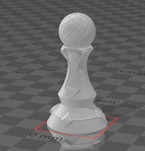 Crystal Pawn piece 3D print model