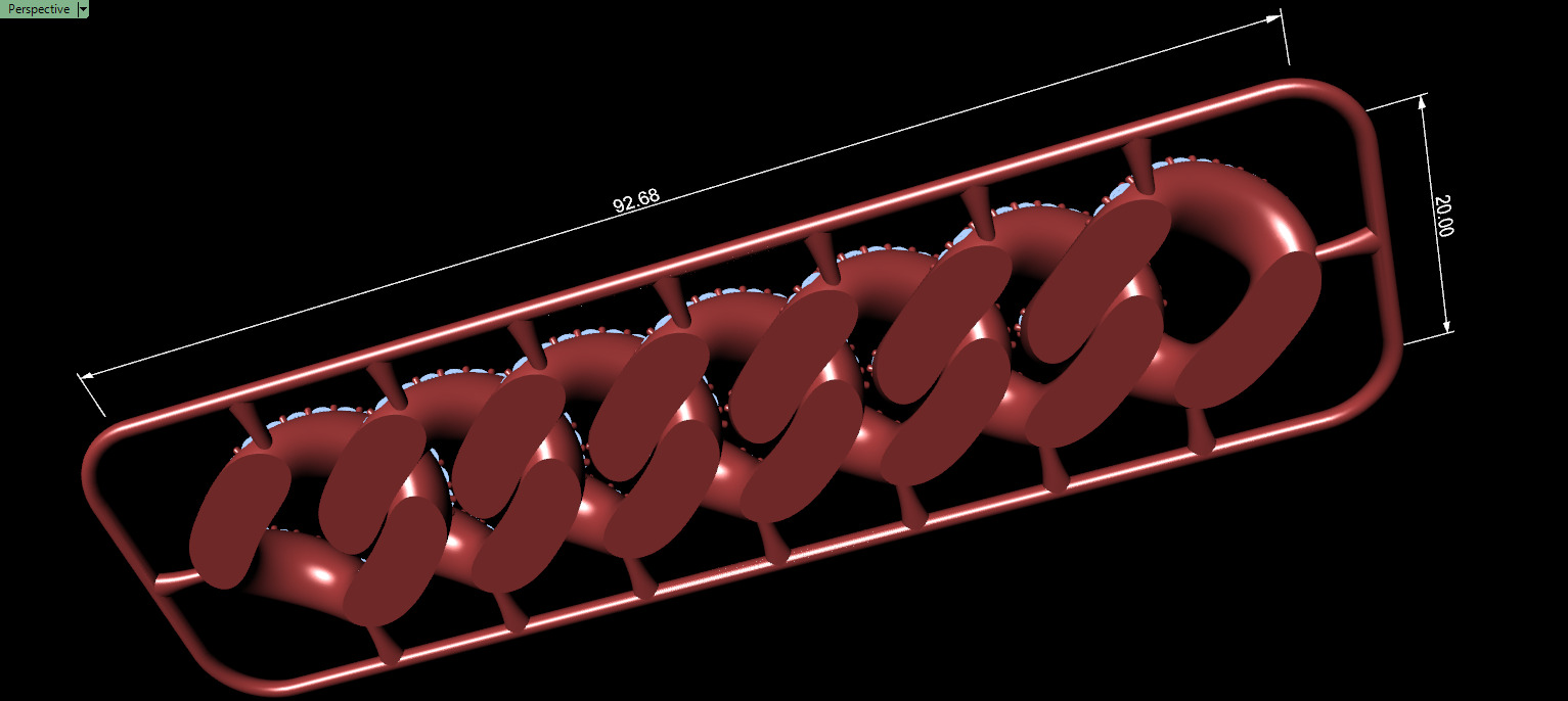 20mm Wide CUBAN Link Chain - SOLID FOR BRACELETS OR NECKLACE 3D print model_6