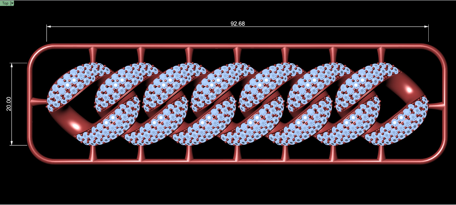 20mm Wide CUBAN Link Chain - SOLID FOR BRACELETS OR NECKLACE 3D print model_1