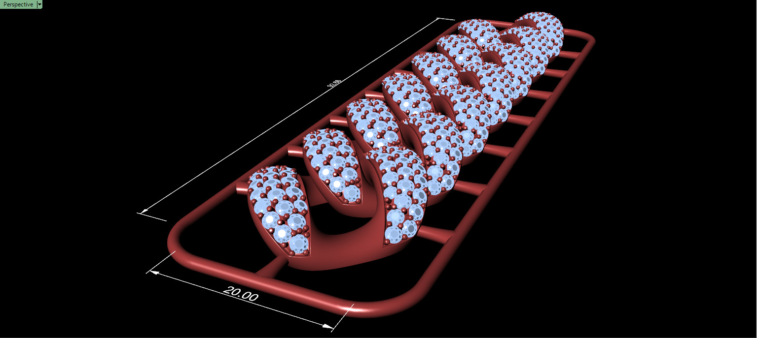 20mm Wide CUBAN Link Chain - SOLID FOR BRACELETS OR NECKLACE 3D print model_5