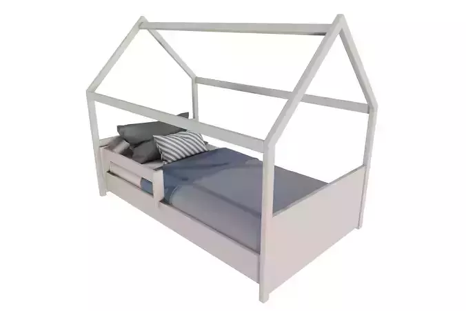 Montessori House Bed with Bedding