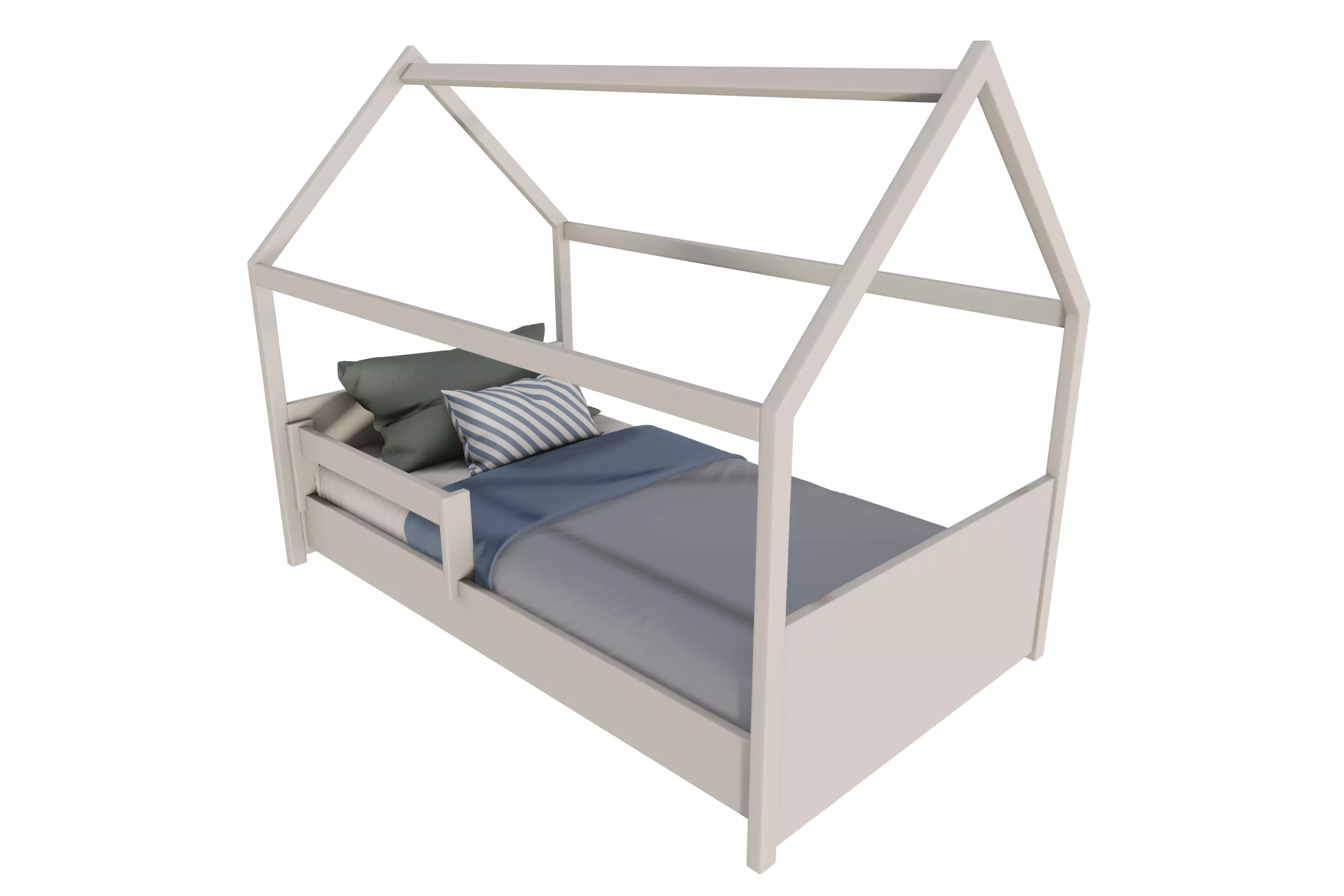 Montessori House Bed with Bedding 3D model