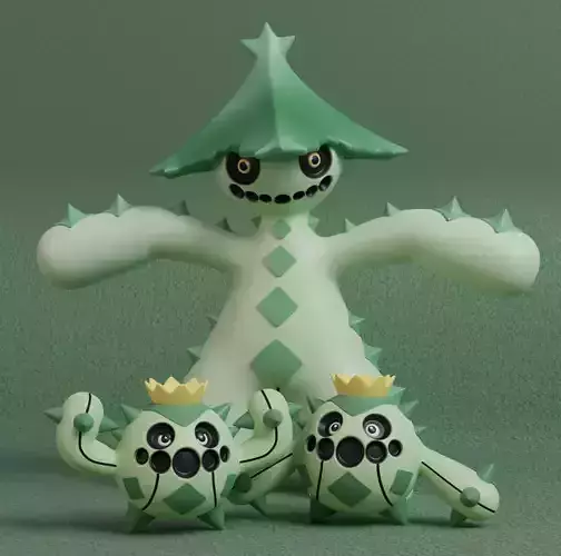 Pokemon - Cacnea and Cacturne with 2 poses
