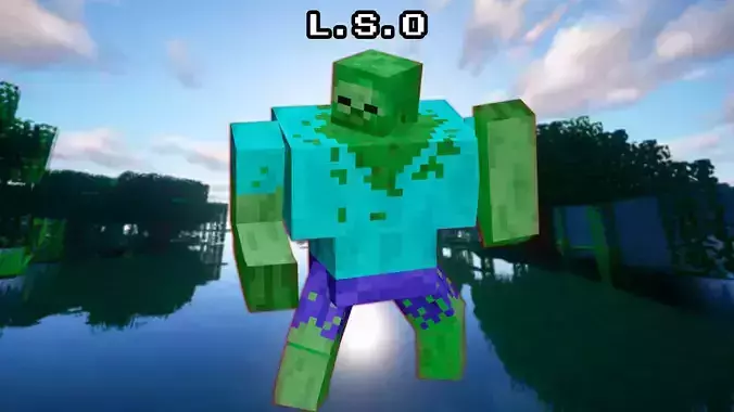 Minecraft Mutant ZOMBIE 3D Blender - Rigged  3D model