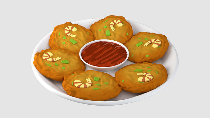 Bakwan Food Indonesia 3D model