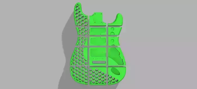 Custom Fender Stratocaster Design Hexagon Pattern HSH RH