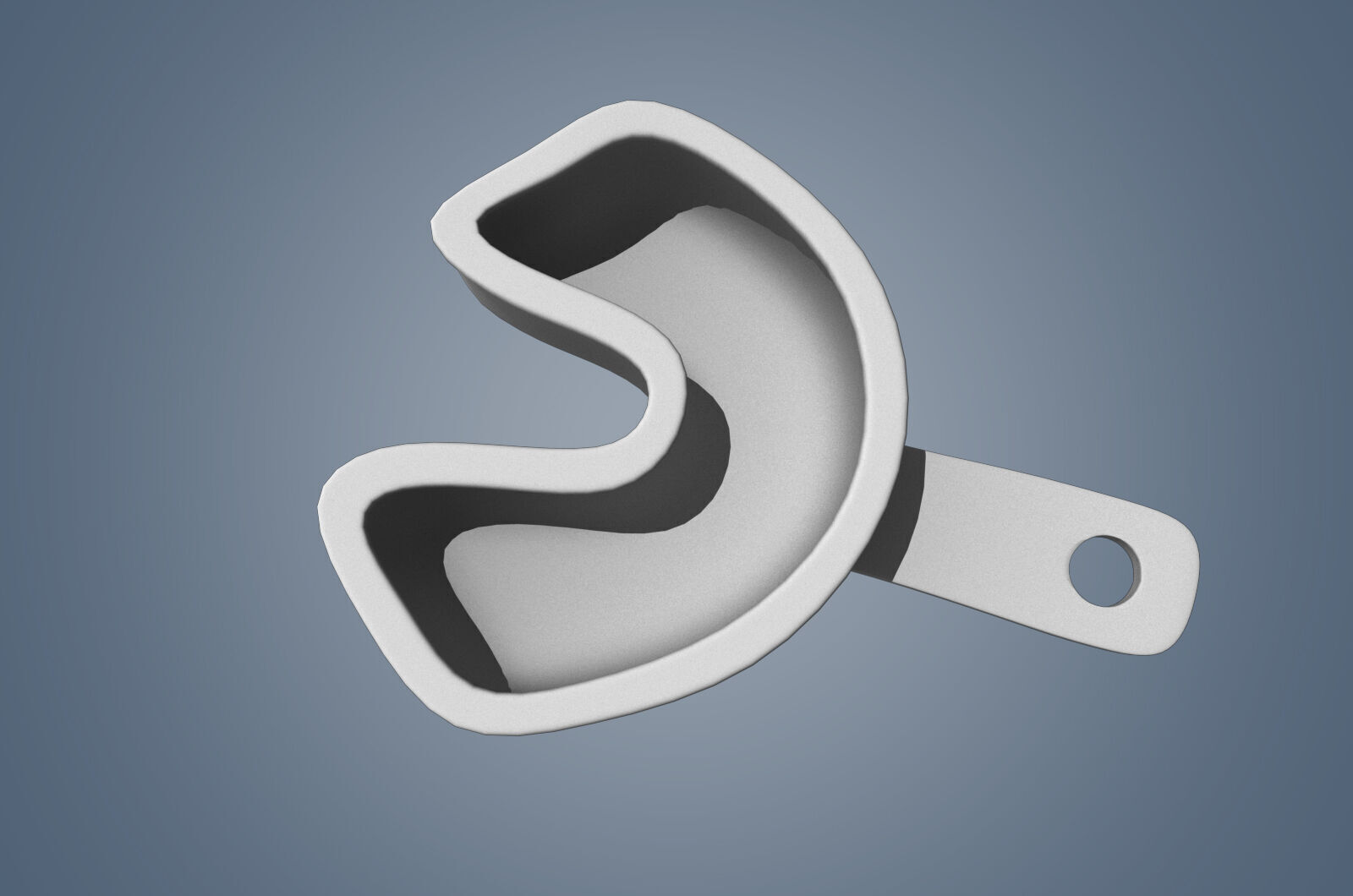 Dental mold Medical mold Lower tray Low-poly 3D model_4