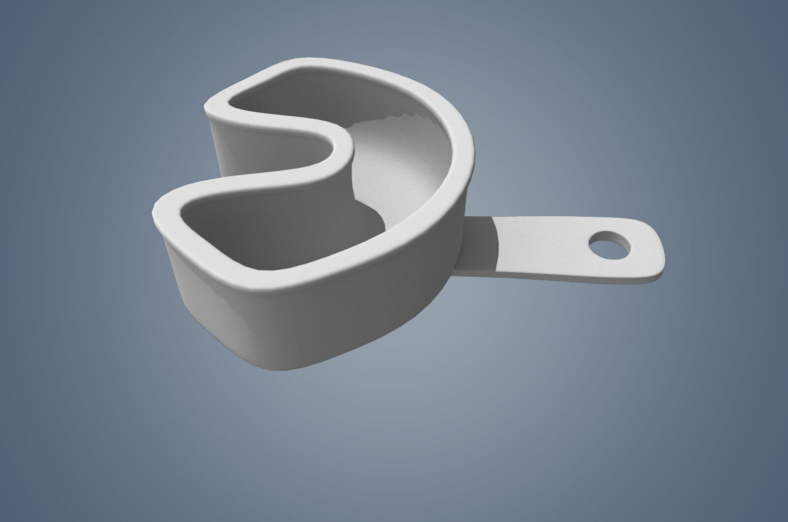 Dental mold Medical mold Lower tray Low-poly 3D model_3