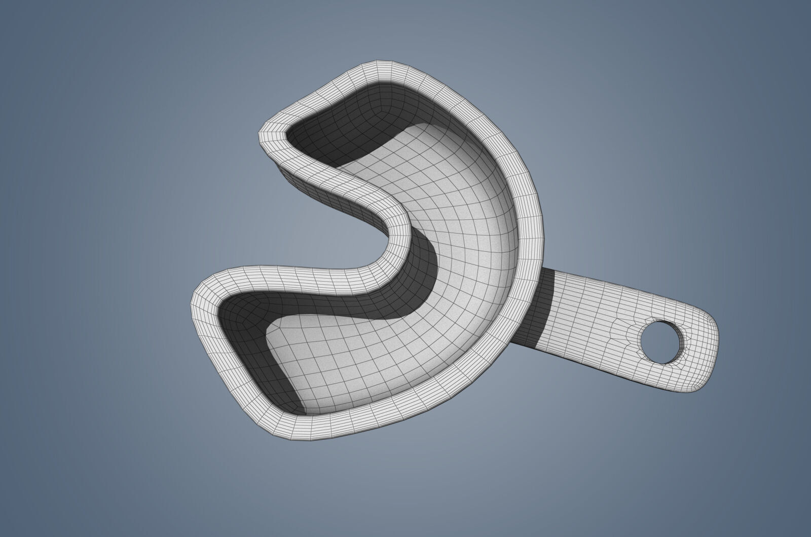 Dental mold Medical mold Lower tray Low-poly 3D model_5