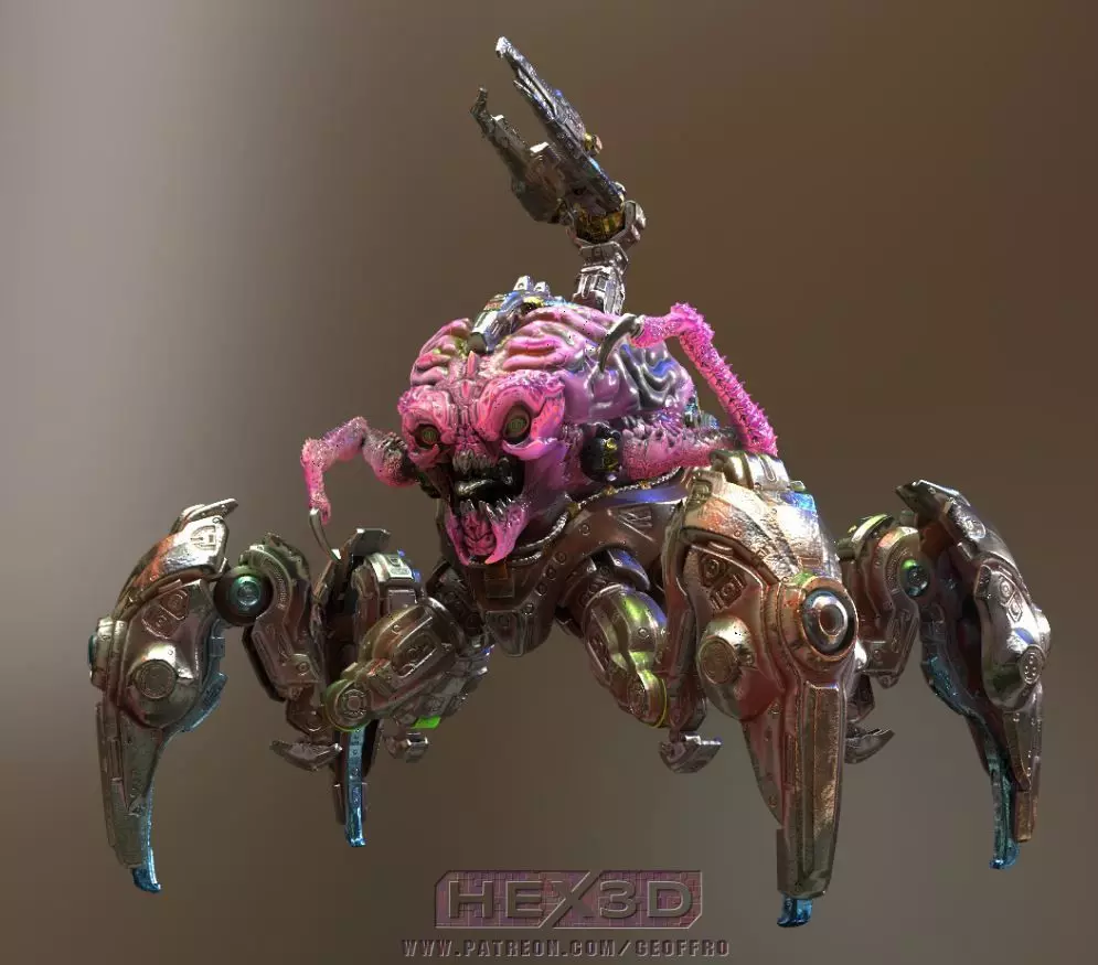 Doom Arachnotron 3D print model_0