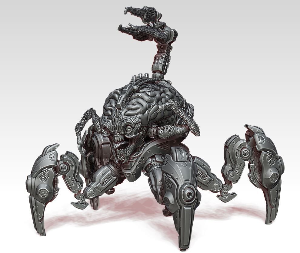 Doom Arachnotron 3D print model_2