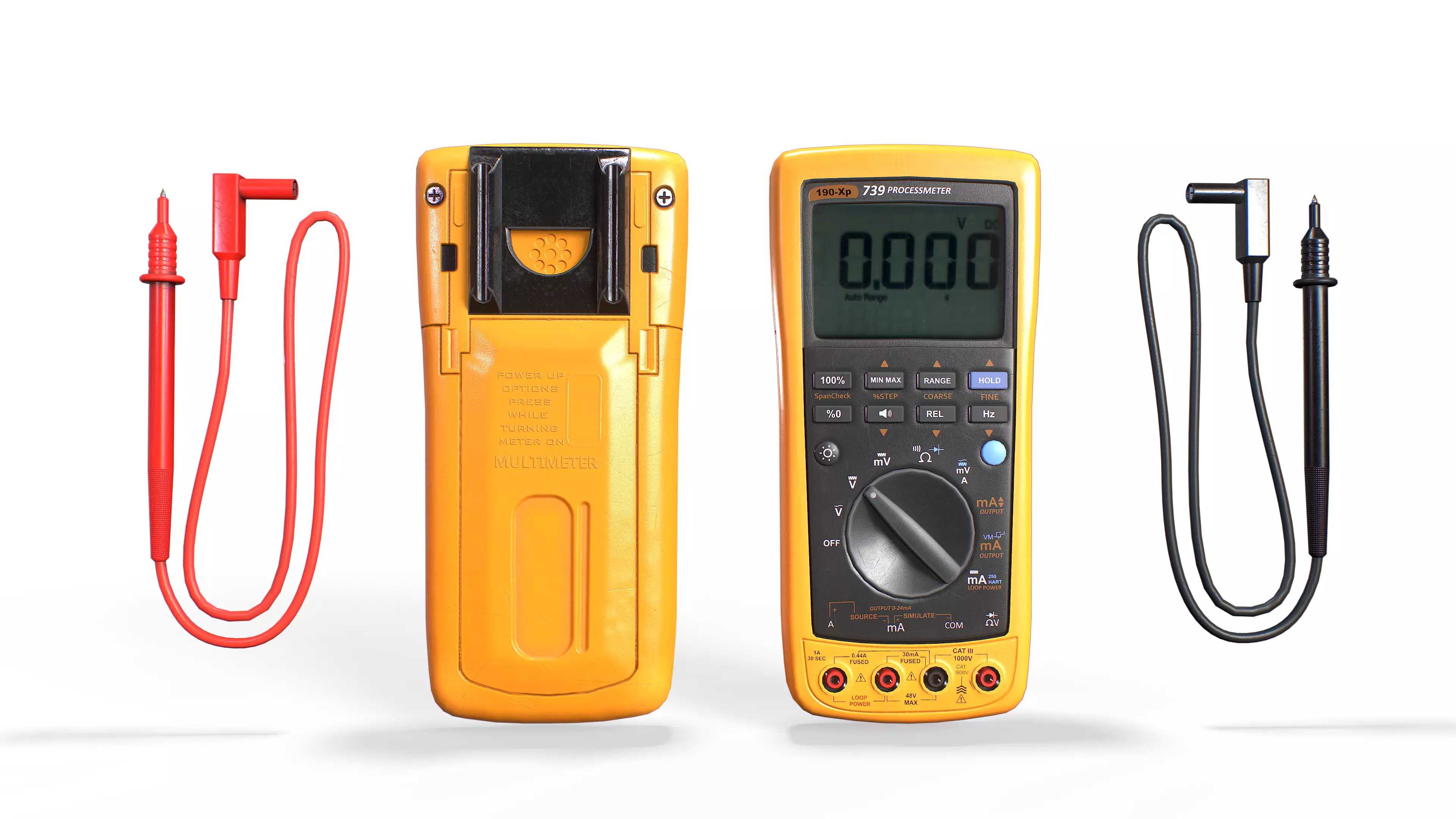 Digital Multimeter Low-poly 3D model_0
