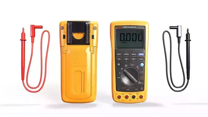 Digital Multimeter Low-poly 3D model