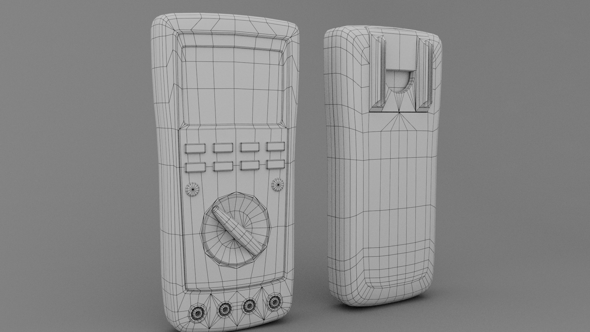 Digital Multimeter Low-poly 3D model_6