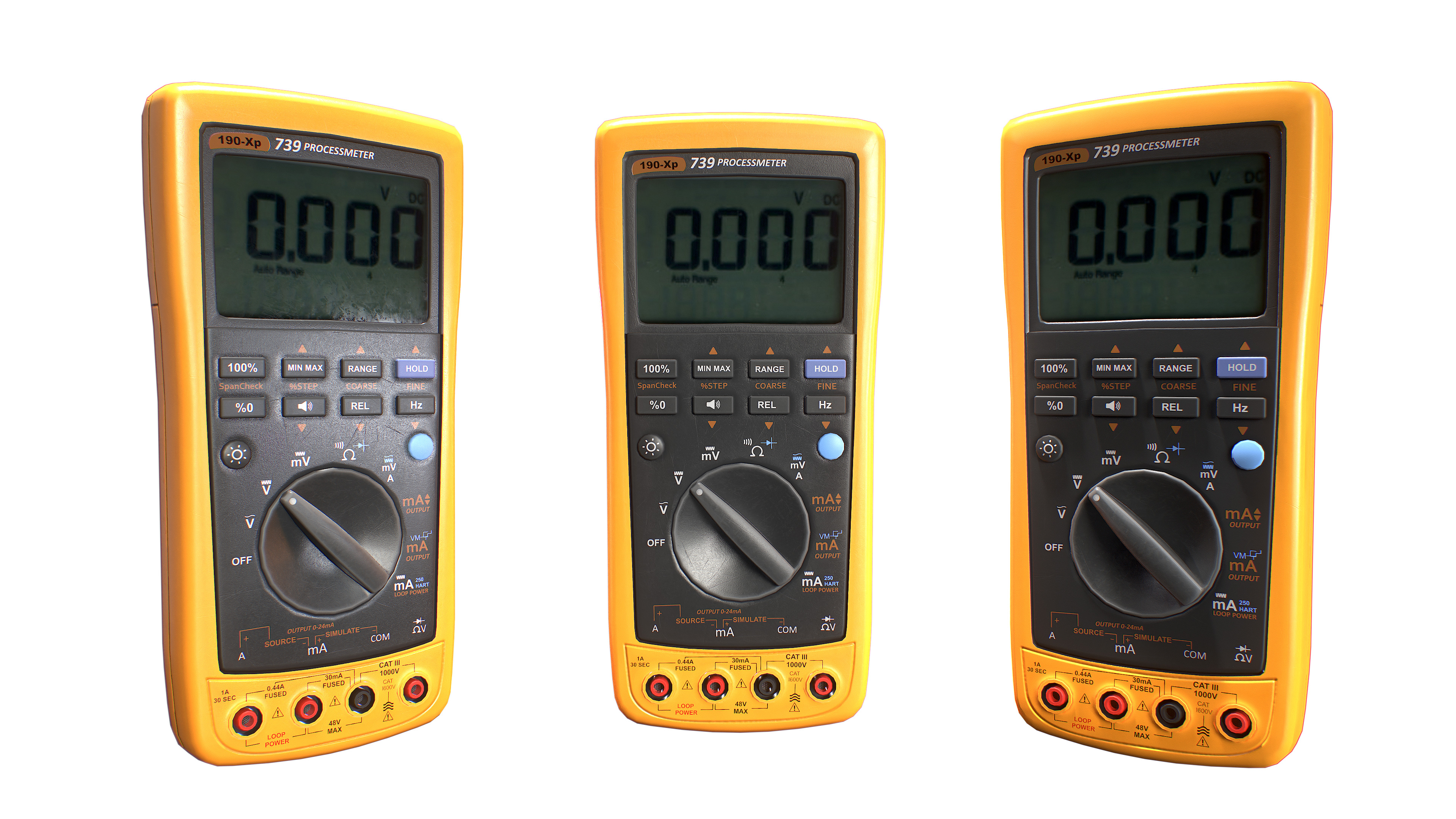 Digital Multimeter Low-poly 3D model_4