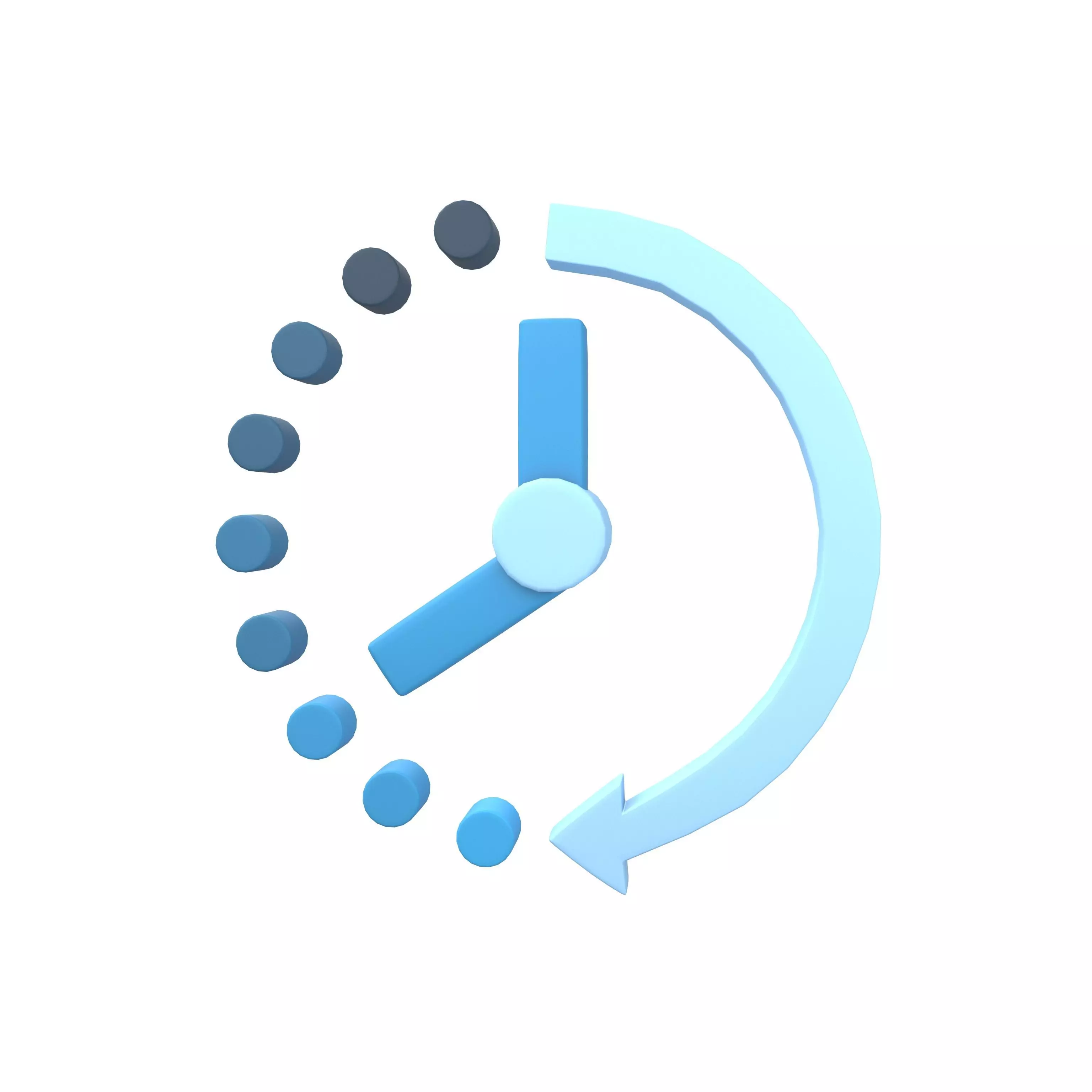 Time Travel Icon v1 002 Low-poly 3D model
