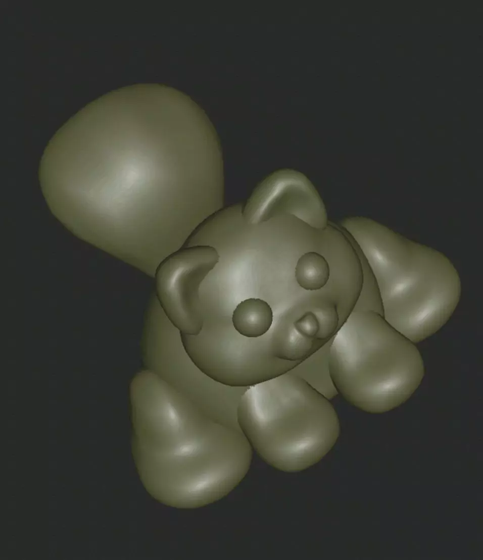 Foxy Cat Kawaii 3D Model for Printing and CGI Free 3D print model