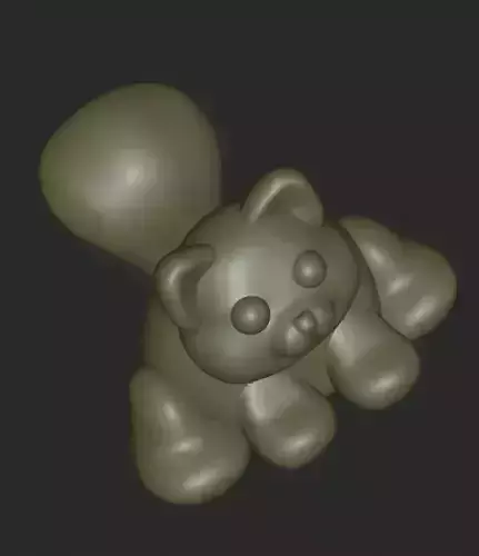 Foxy Cat Kawaii  3D Model for Printing and CGI