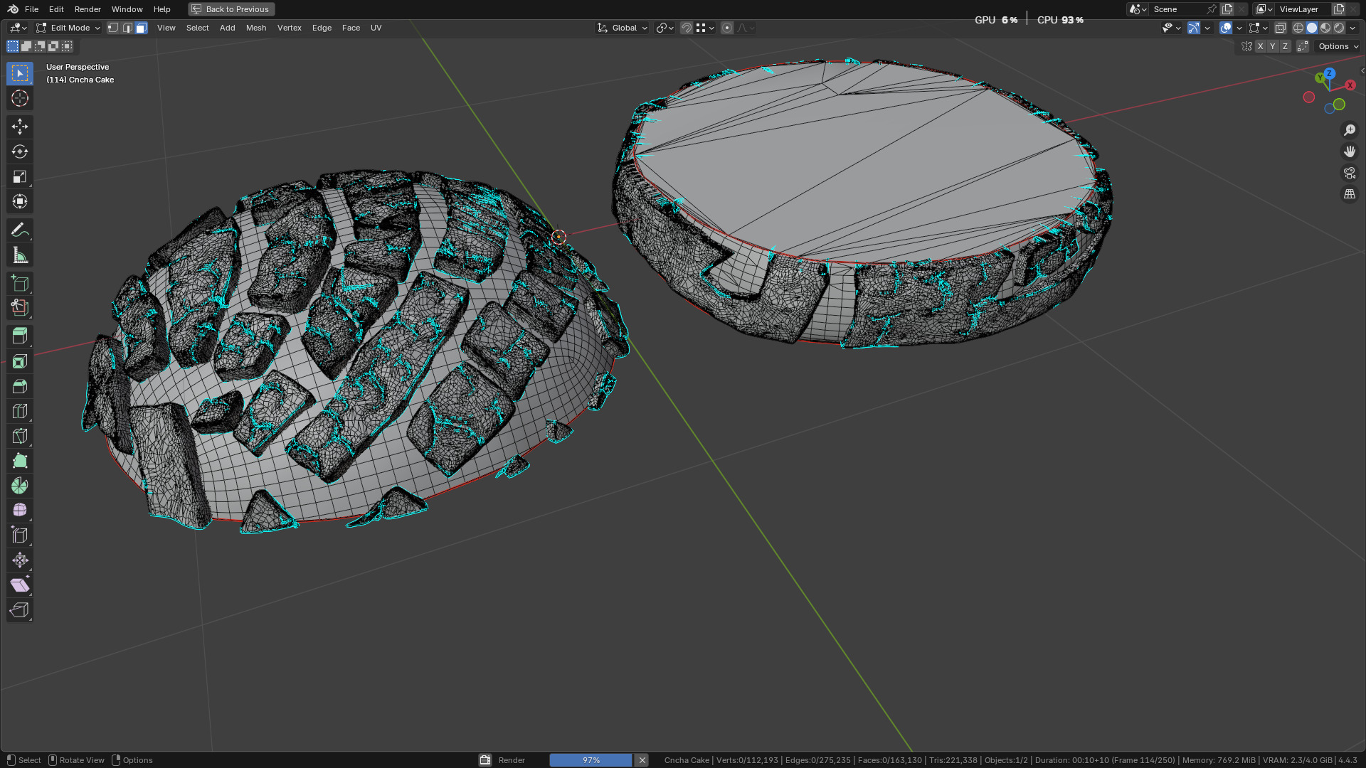 Concha Cake 3D model_44