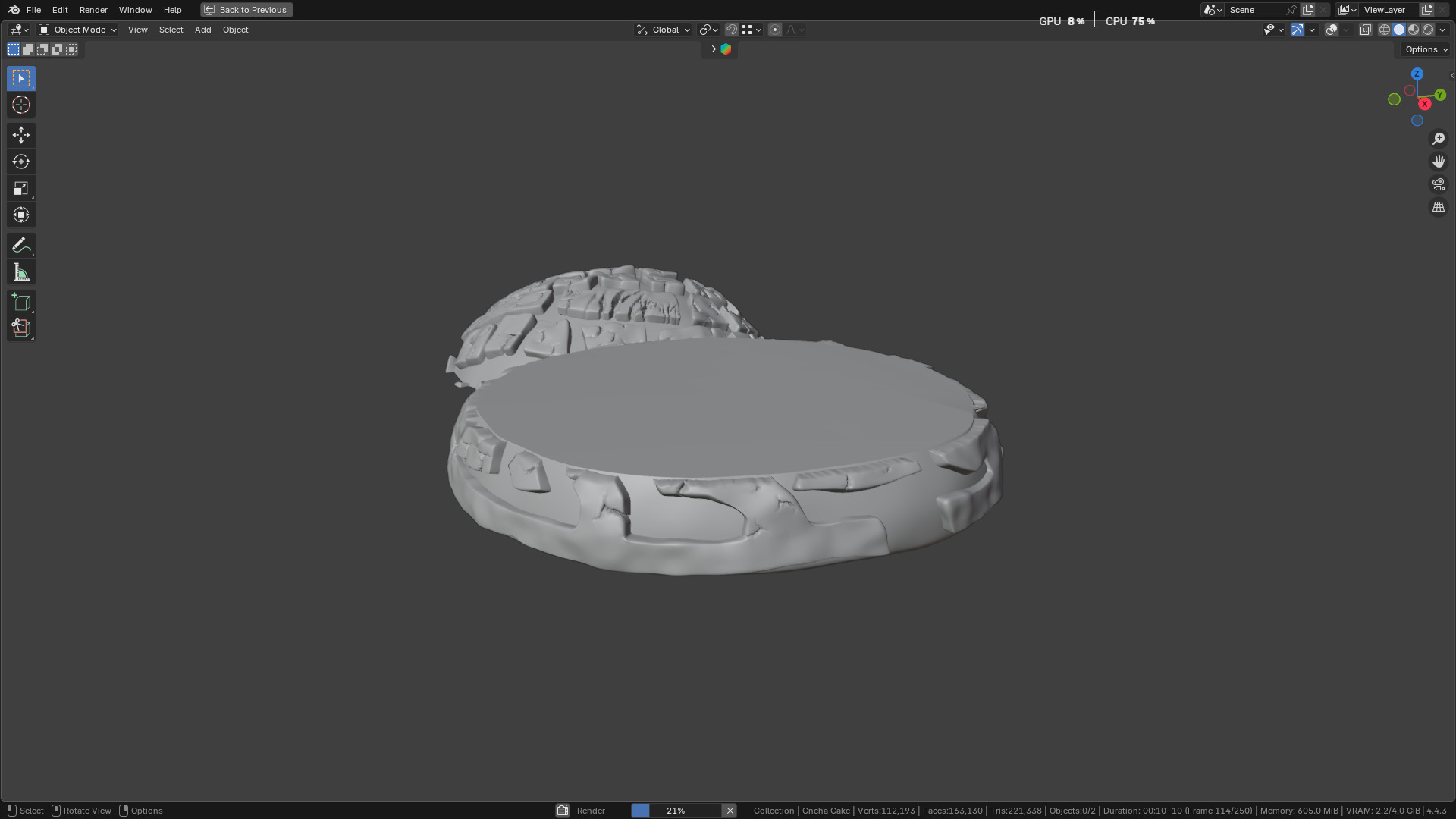 Concha Cake 3D model_12