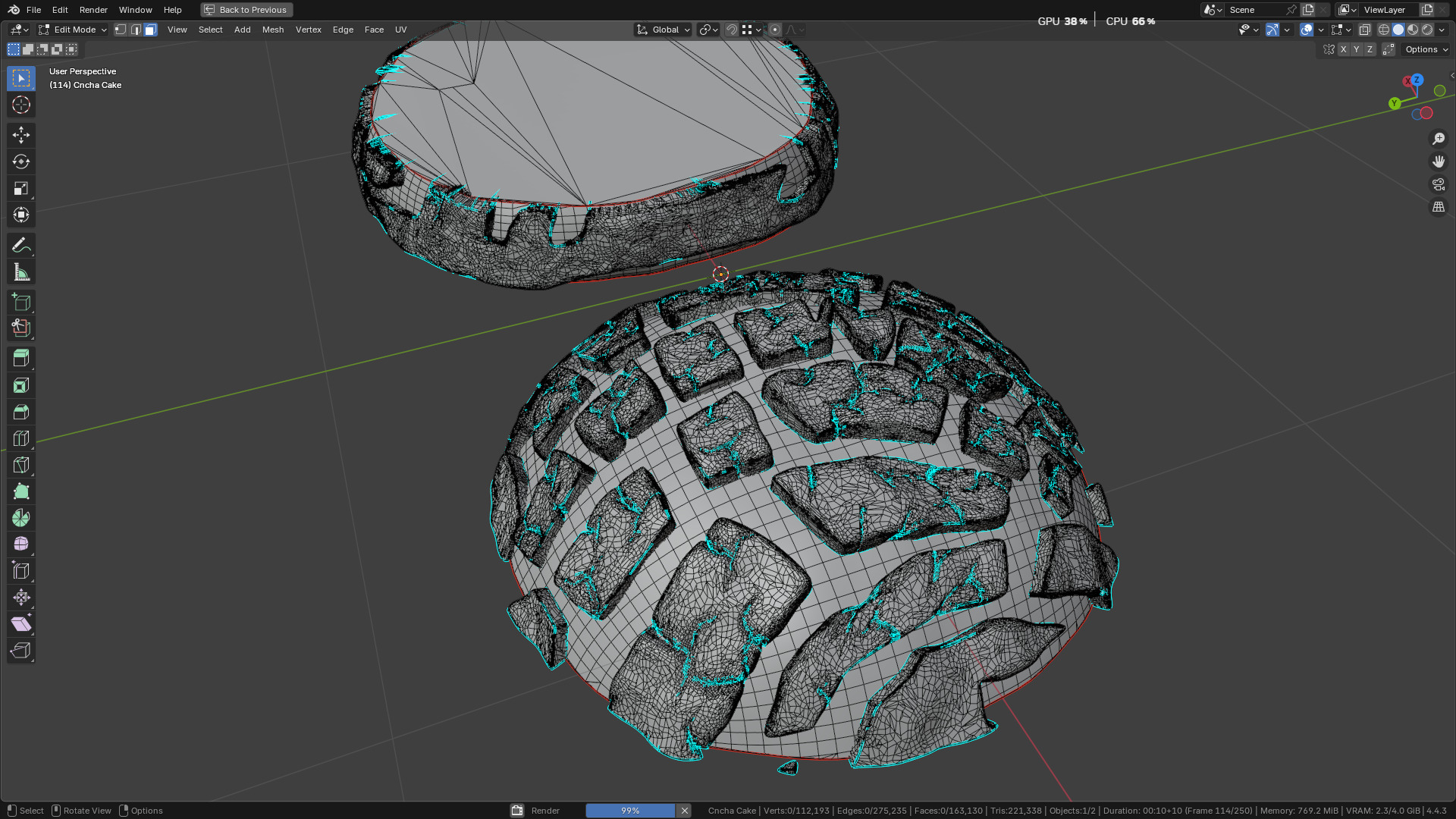 Concha Cake 3D model_45