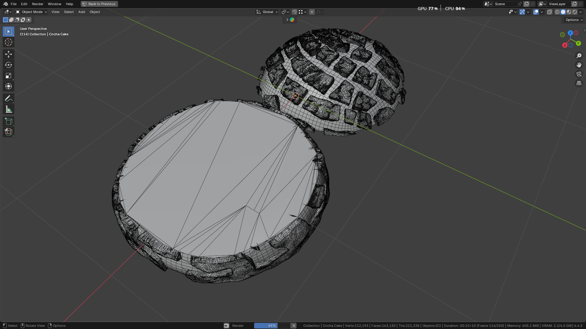 Concha Cake 3D model_35