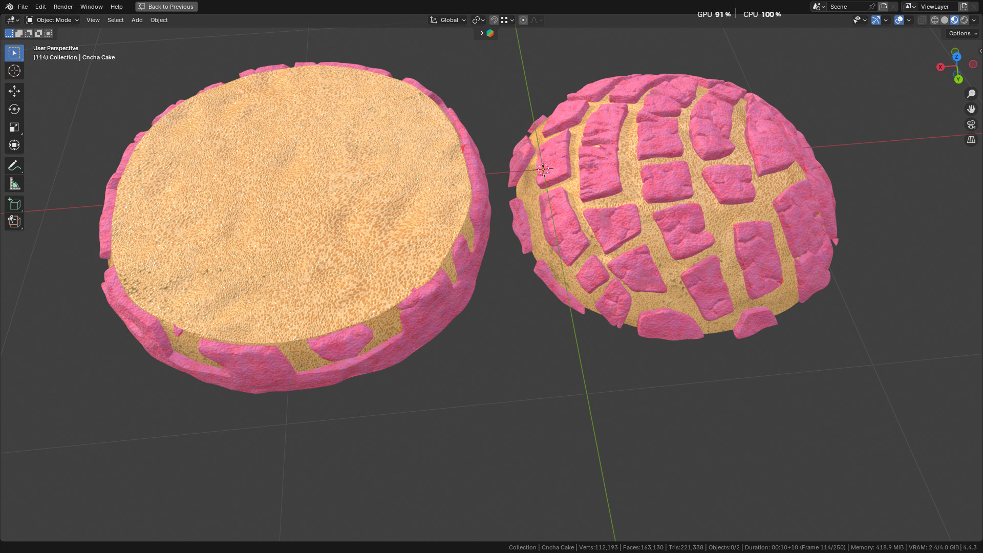 Concha Cake 3D model_46