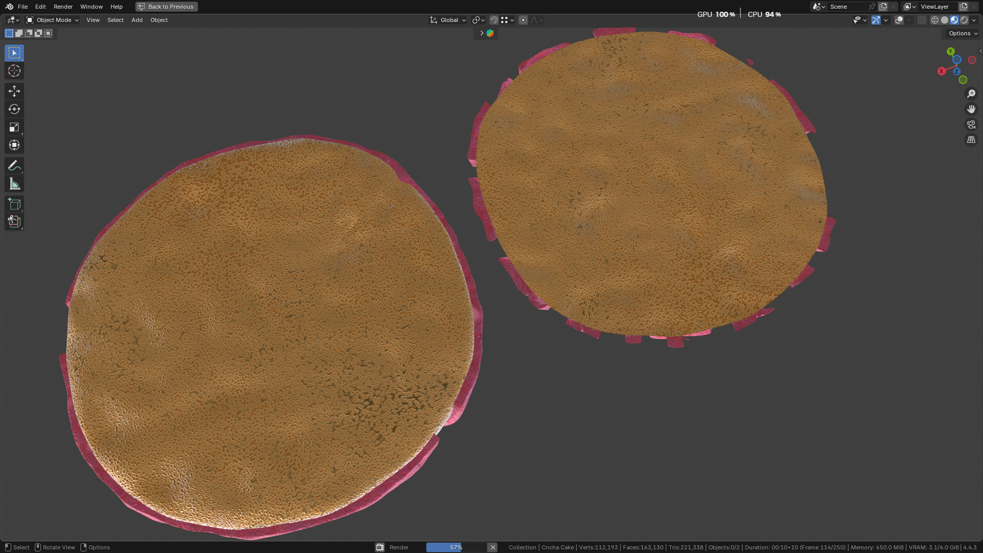 Concha Cake 3D model_33