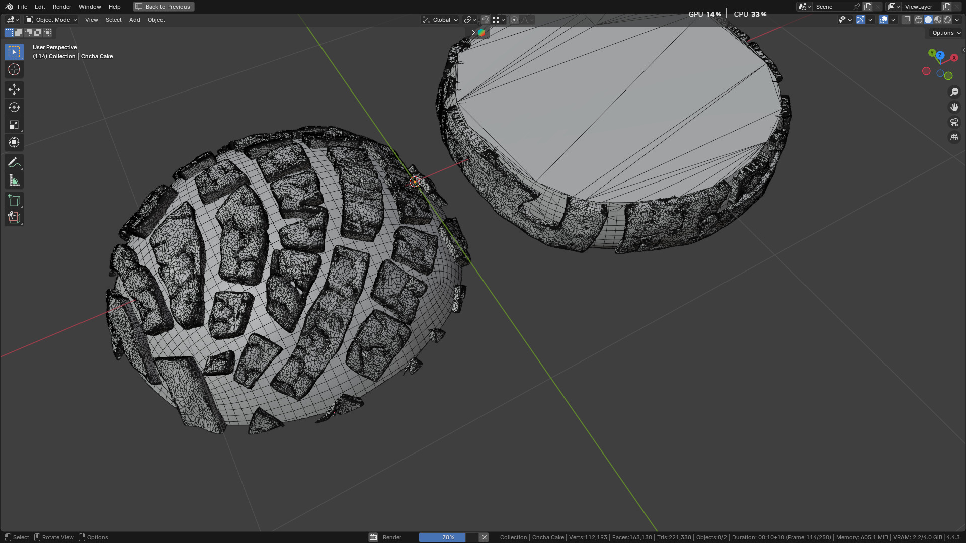 Concha Cake 3D model_43