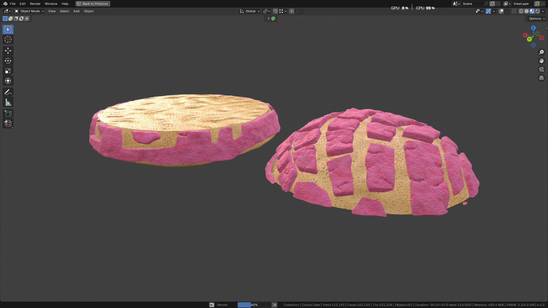 Concha Cake 3D model_22