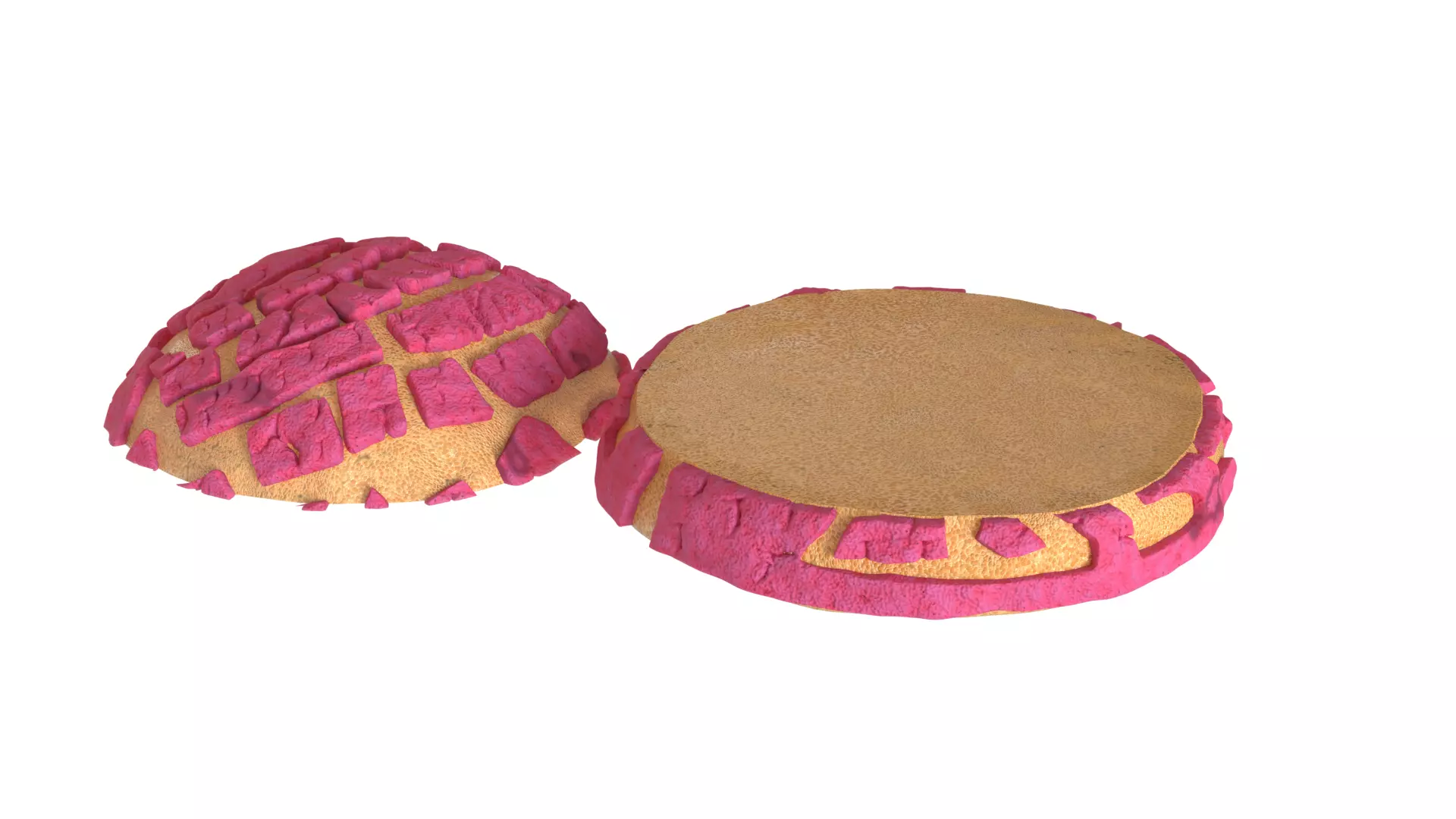 Concha Cake 3D model_0