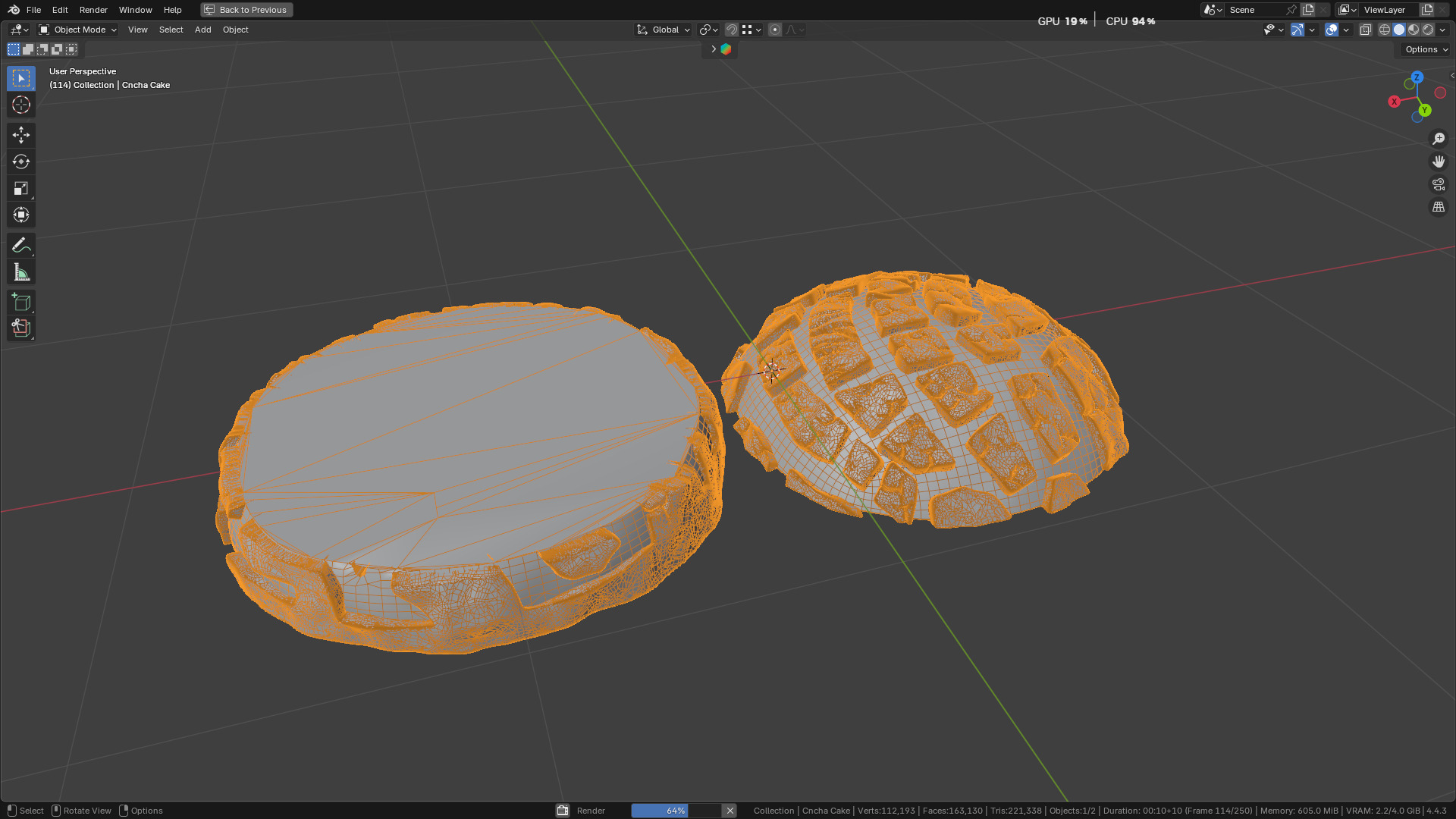 Concha Cake 3D model_34