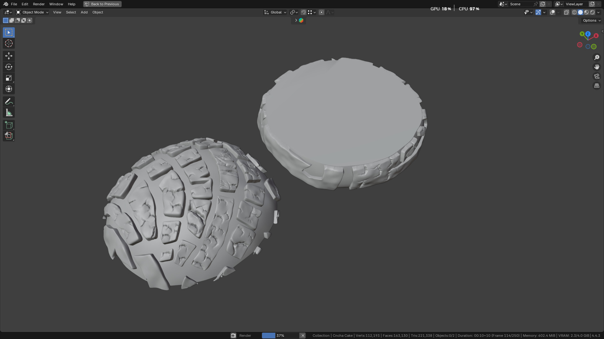 Concha Cake 3D model_19