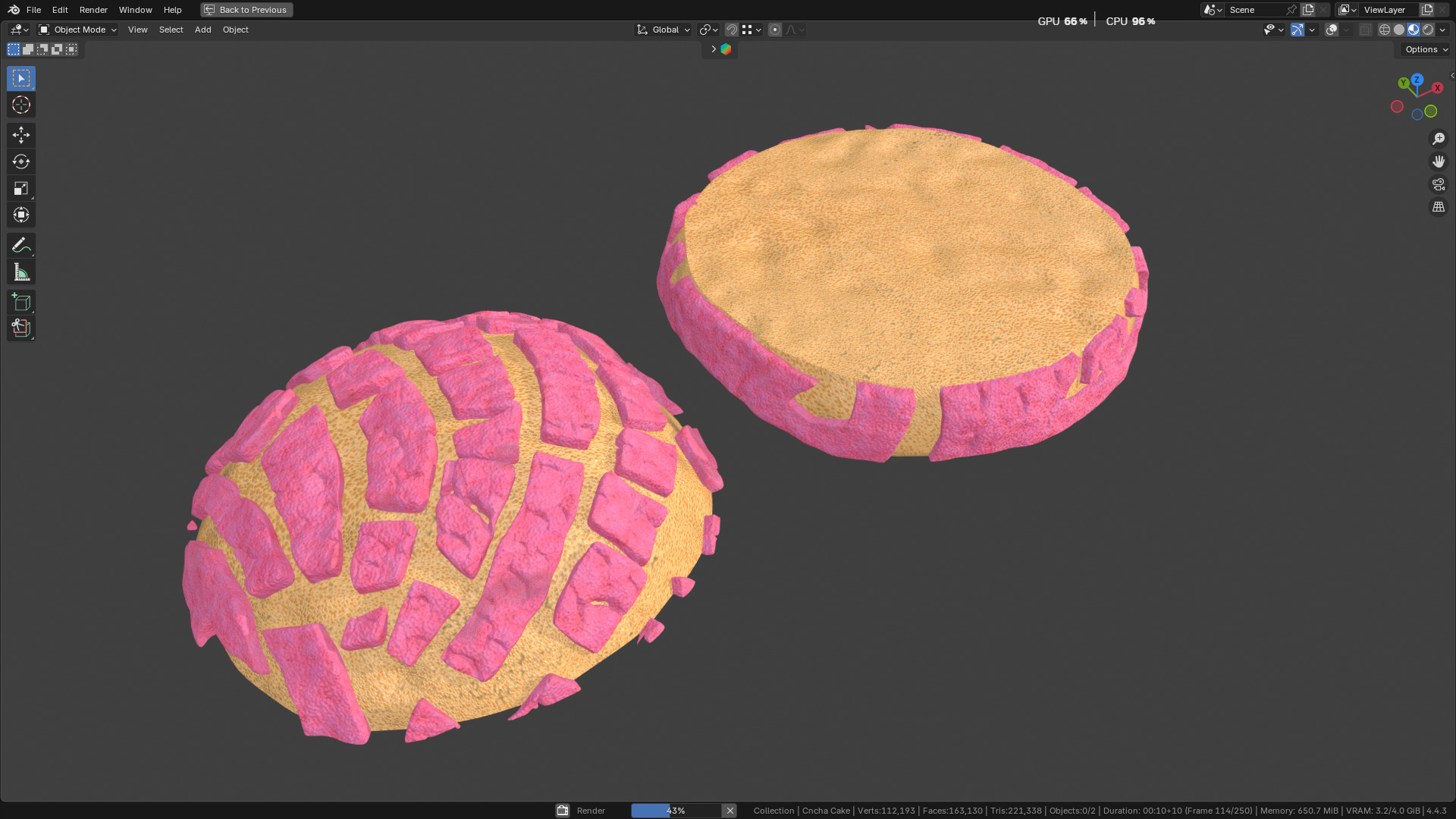 Concha Cake 3D model_26