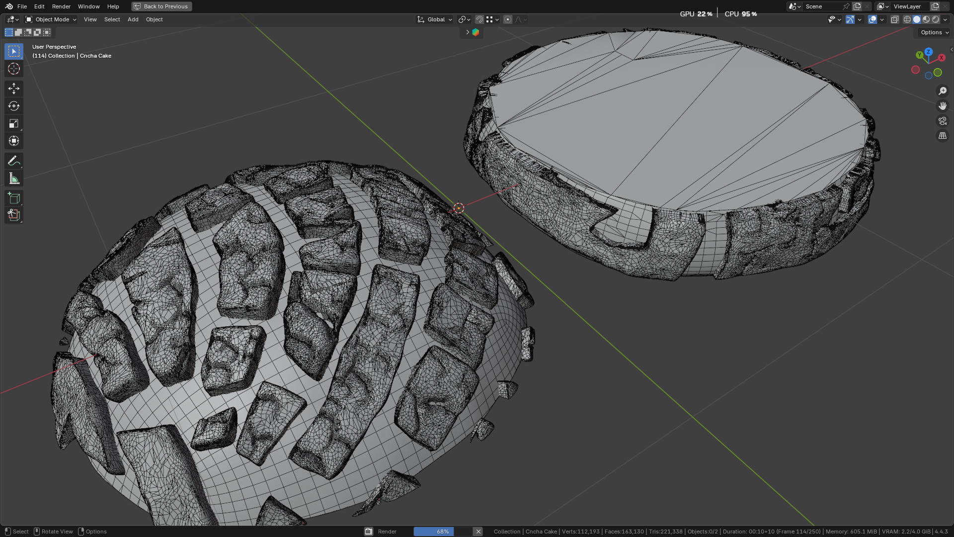 Concha Cake 3D model_37