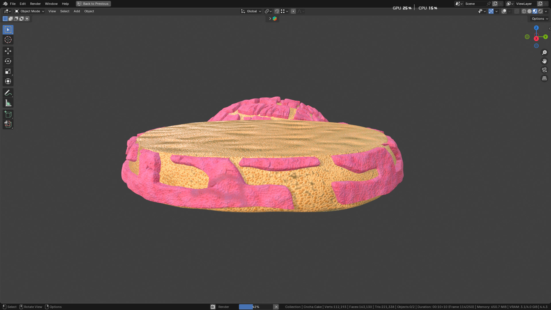 Concha Cake 3D model_24
