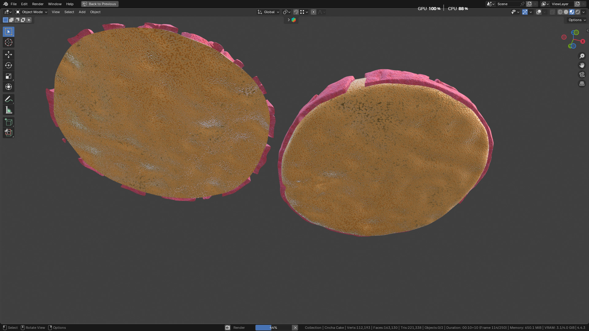 Concha Cake 3D model_27