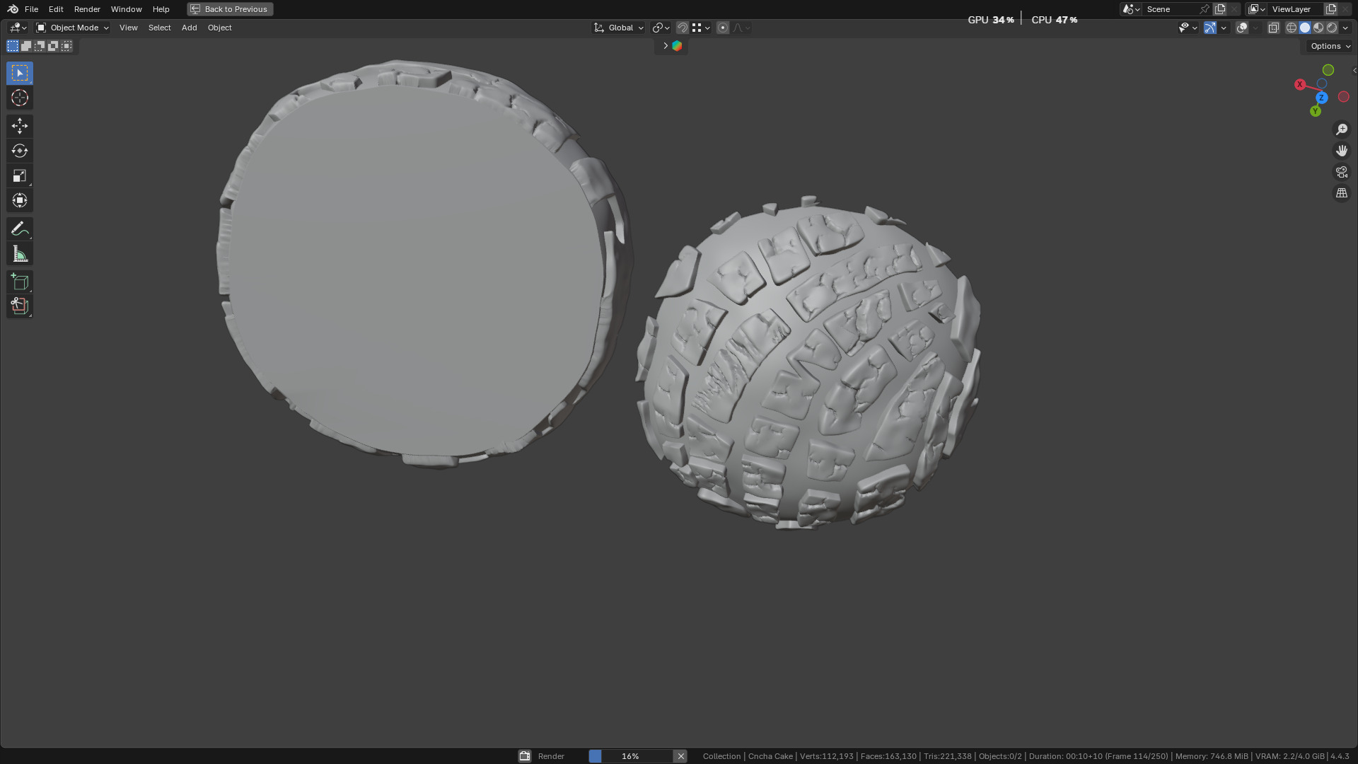 Concha Cake 3D model_6