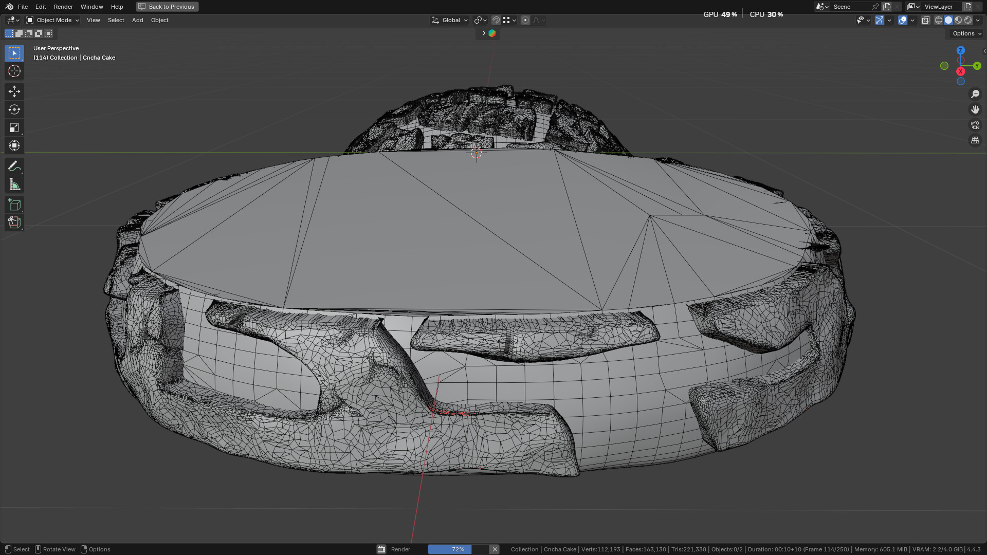Concha Cake 3D model_39