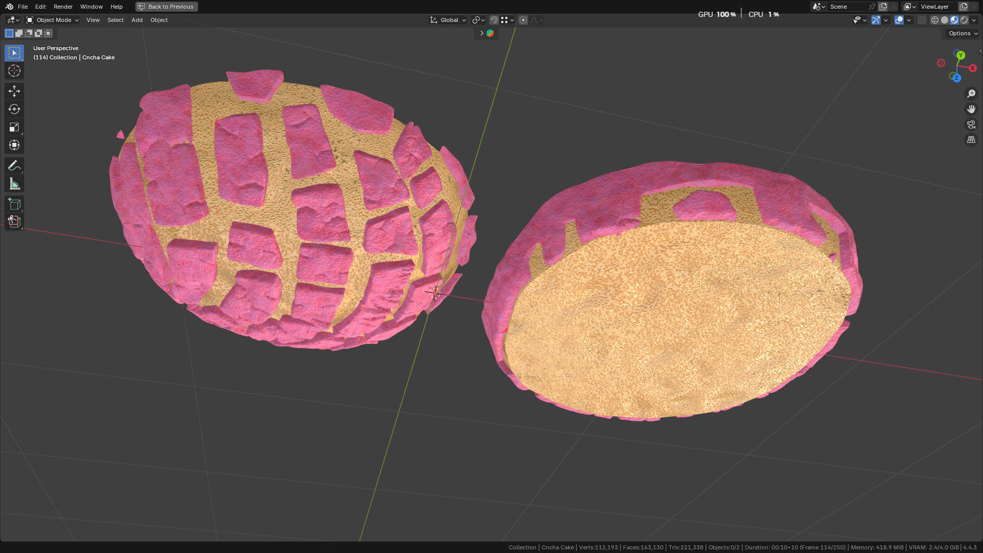 Concha Cake 3D model_53