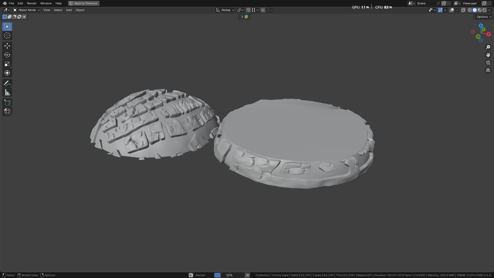 Concha Cake 3D model_13