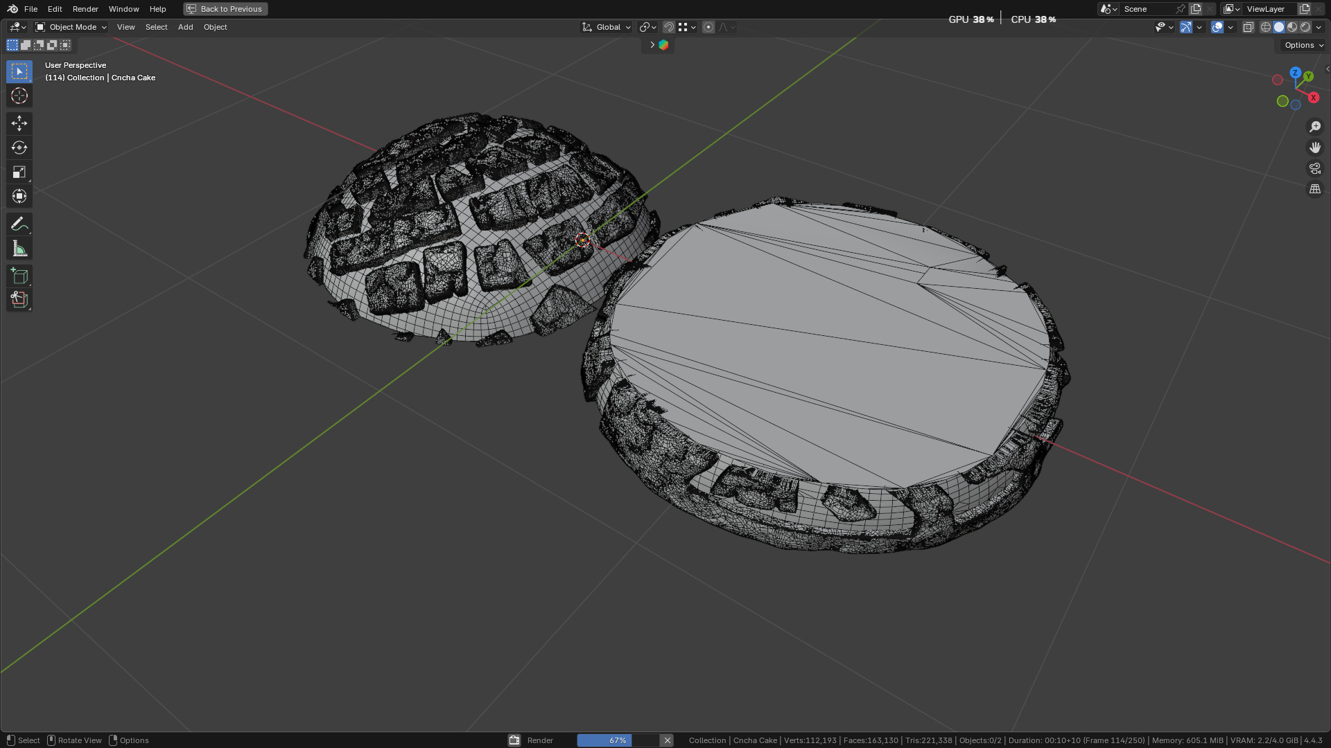 Concha Cake 3D model_36