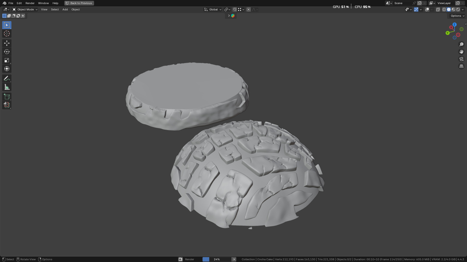 Concha Cake 3D model_15