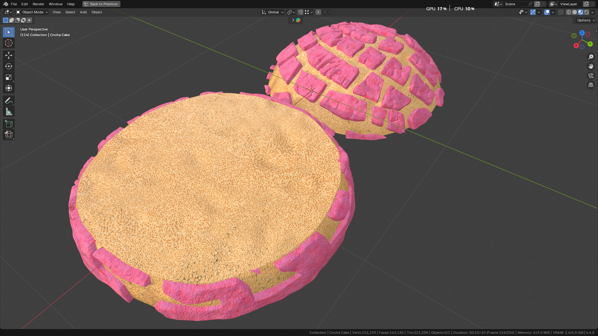 Concha Cake 3D model_47
