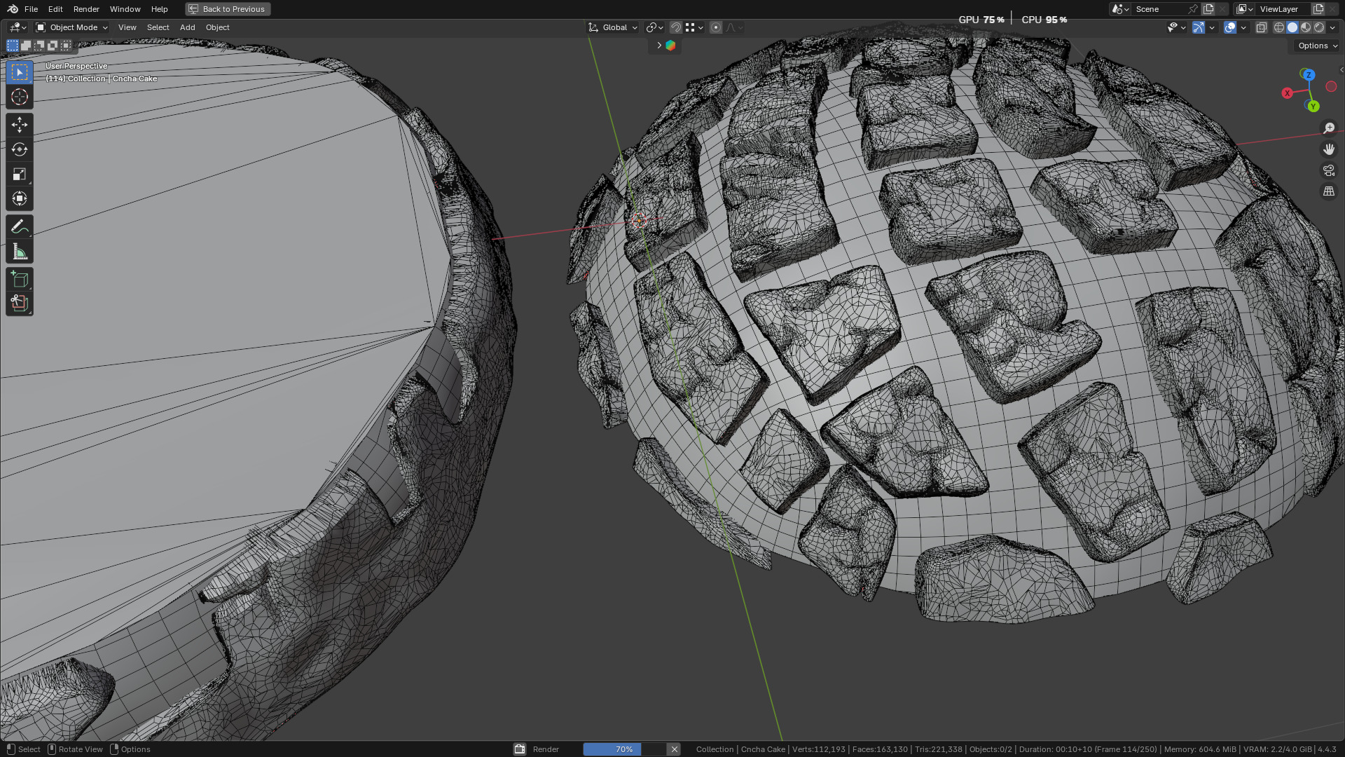 Concha Cake 3D model_38