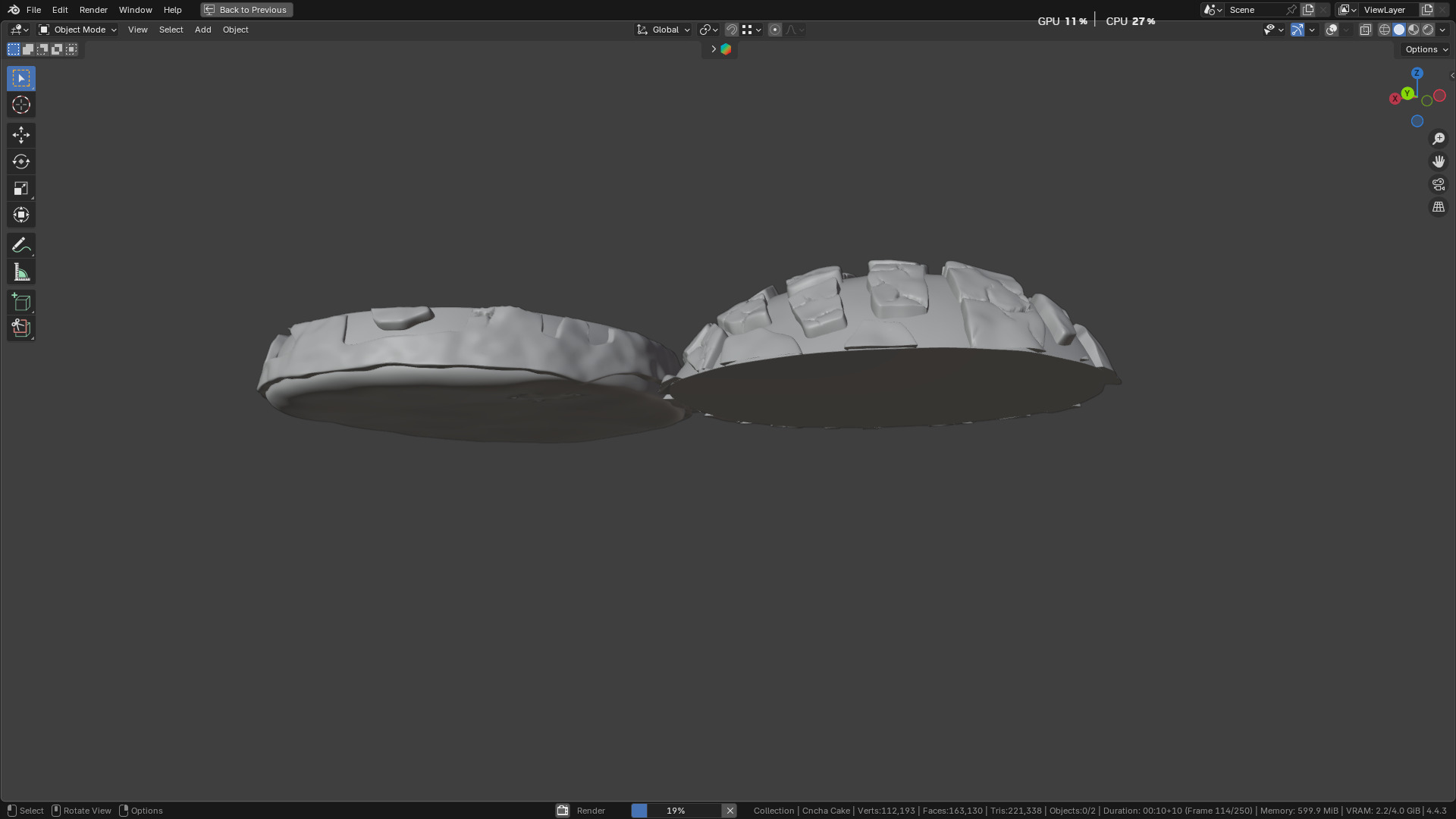 Concha Cake 3D model_9