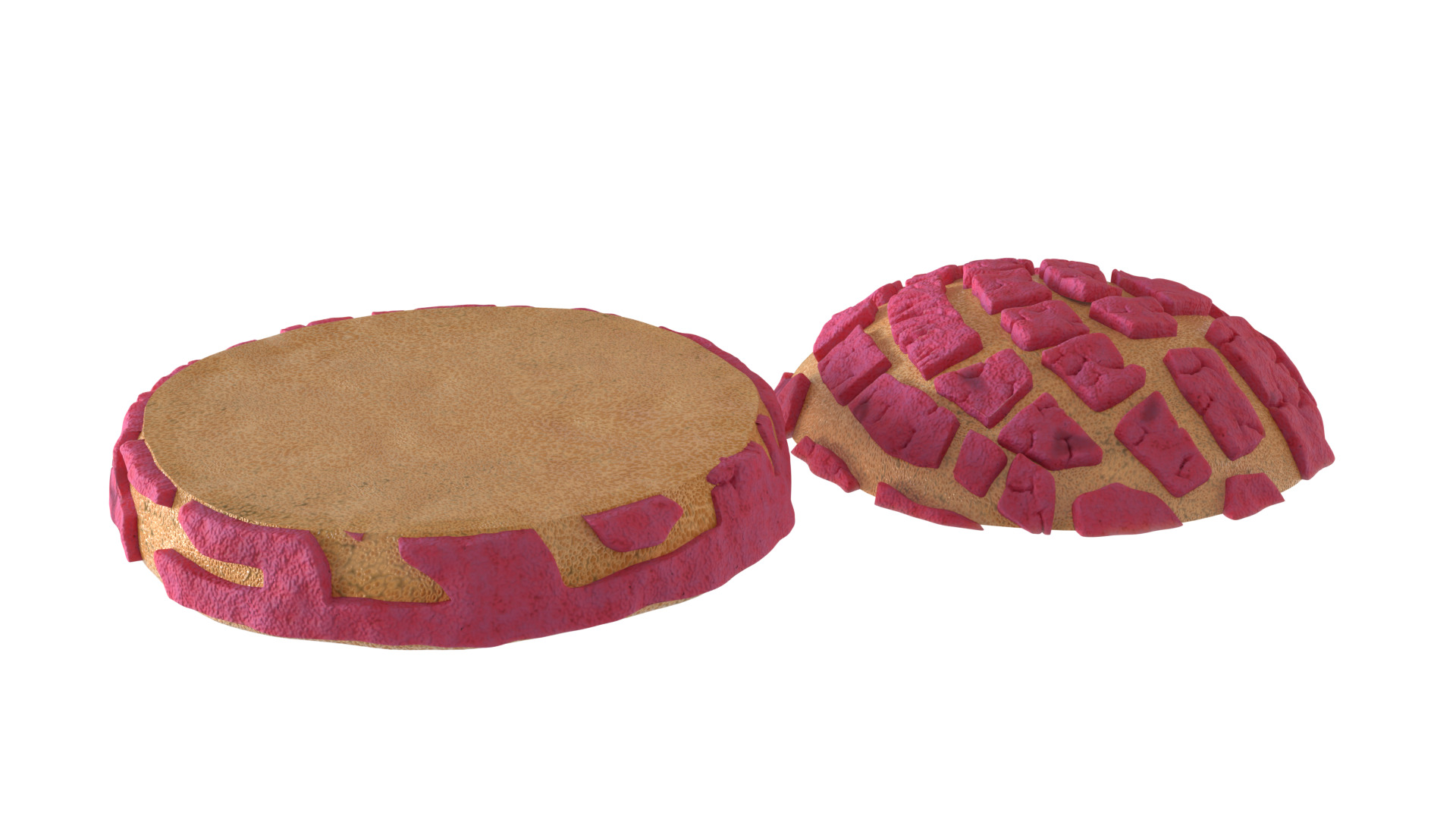 Concha Cake 3D model_2