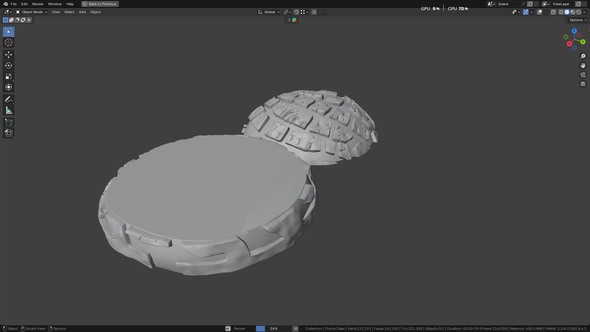 Concha Cake 3D model_17