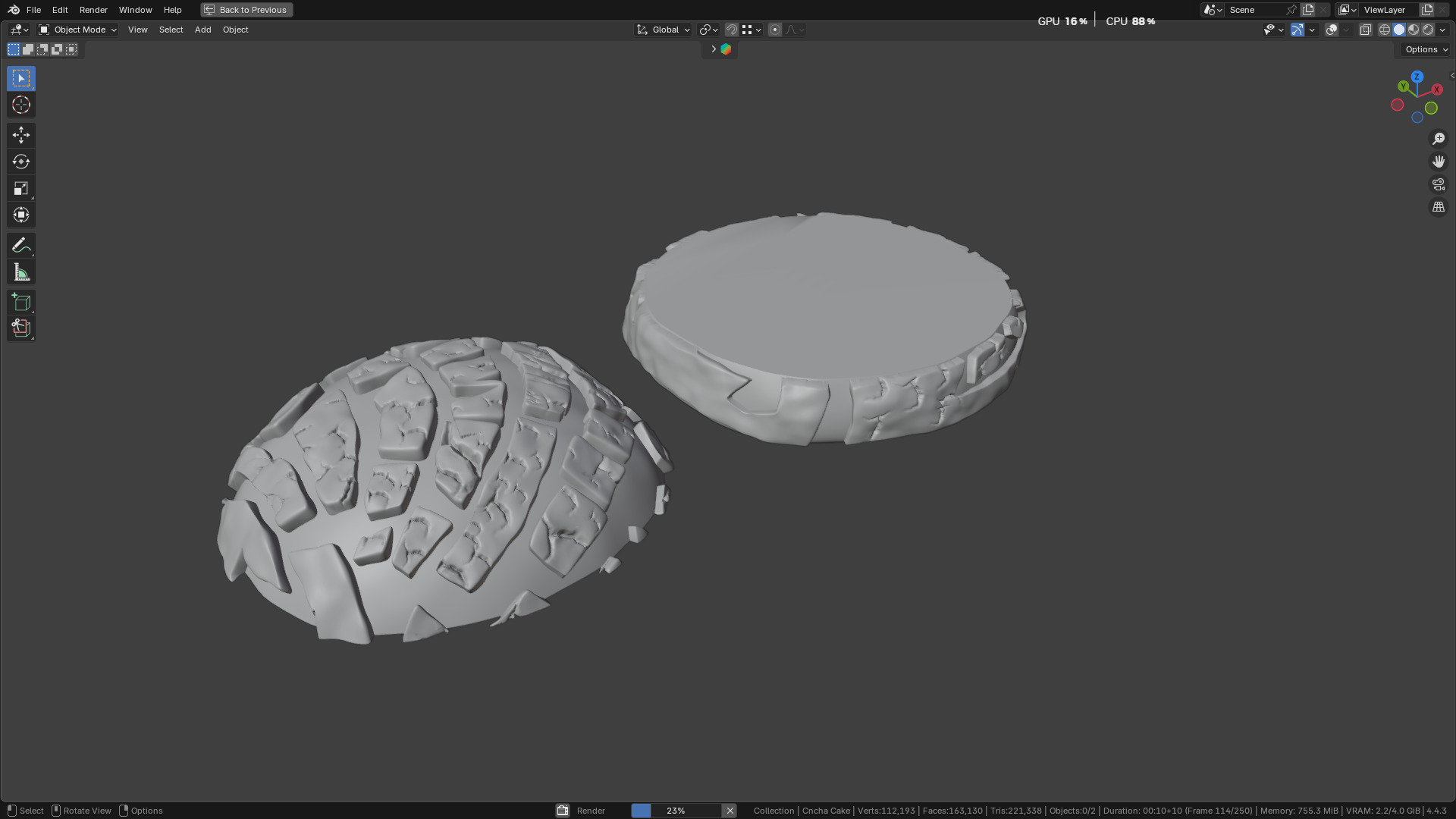 Concha Cake 3D model_14