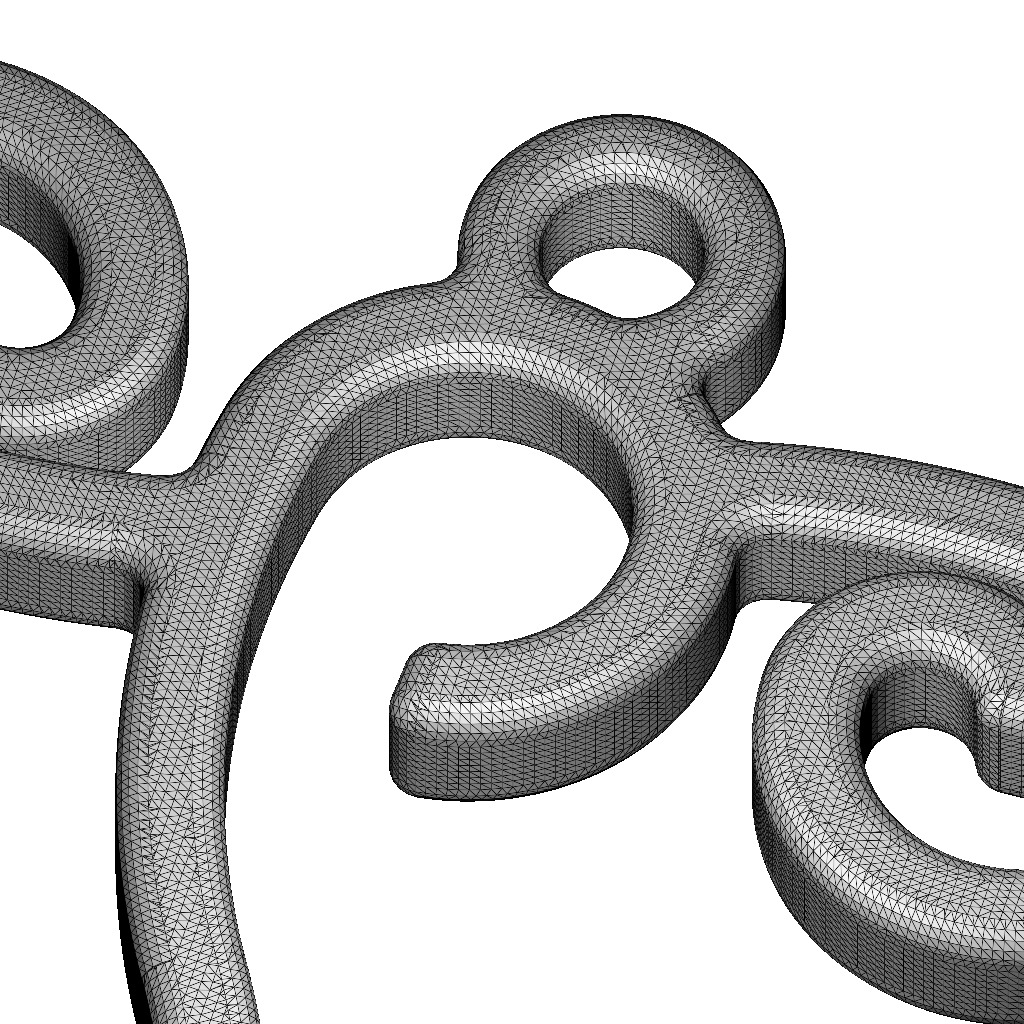 Stylish Pendant Letter I 3D print model_5